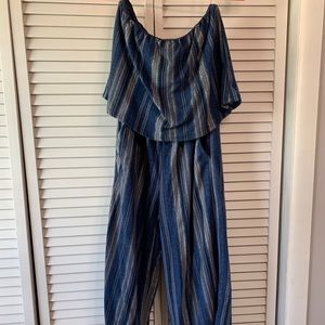 Strapless Romper with Pockets